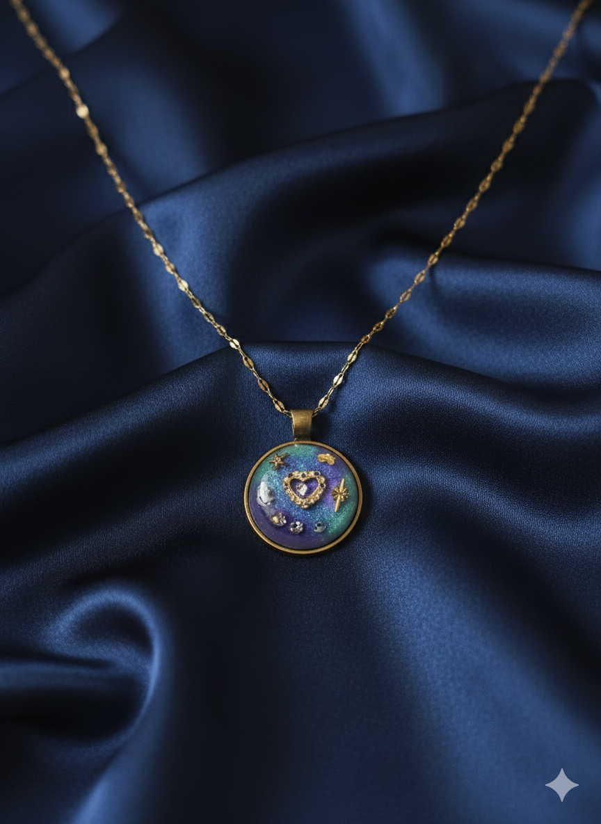 ✨ The Cosmic Heart Pendant: Wear a Piece of the Night Sky ✨